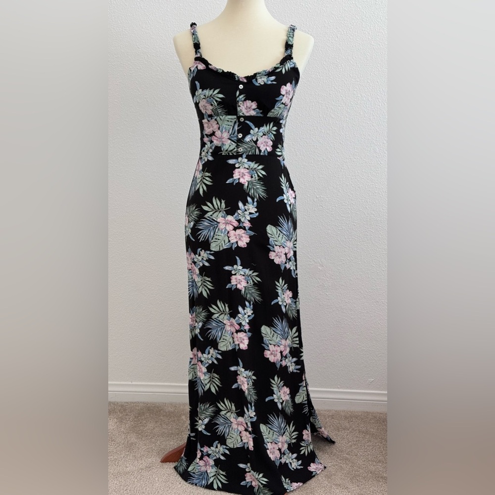 DEREK HEART Sleeveless maxi dress with side slits - M